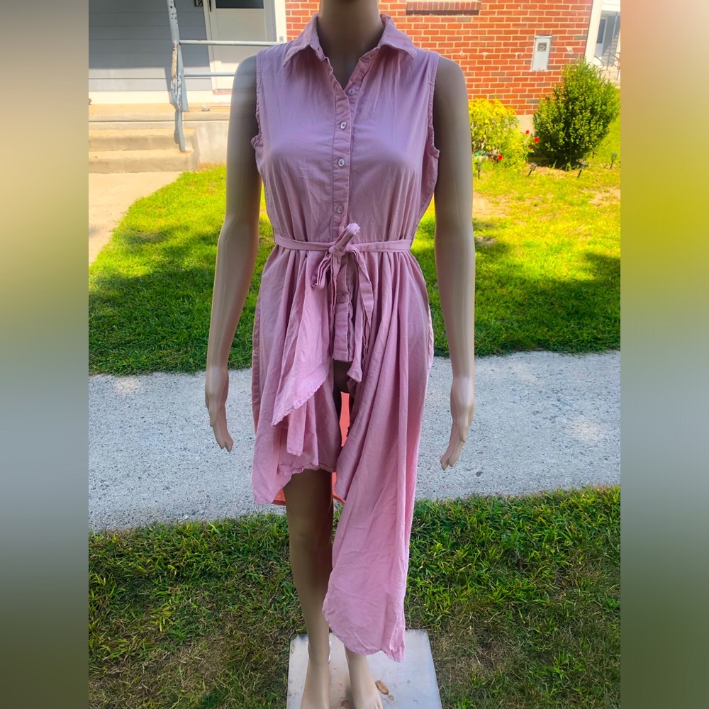 Chic Asymmetrical Pink Dress